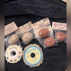 Twice as Nice Designs Bubbles (doll hair?) wool and Home Sweet Home Lace lot